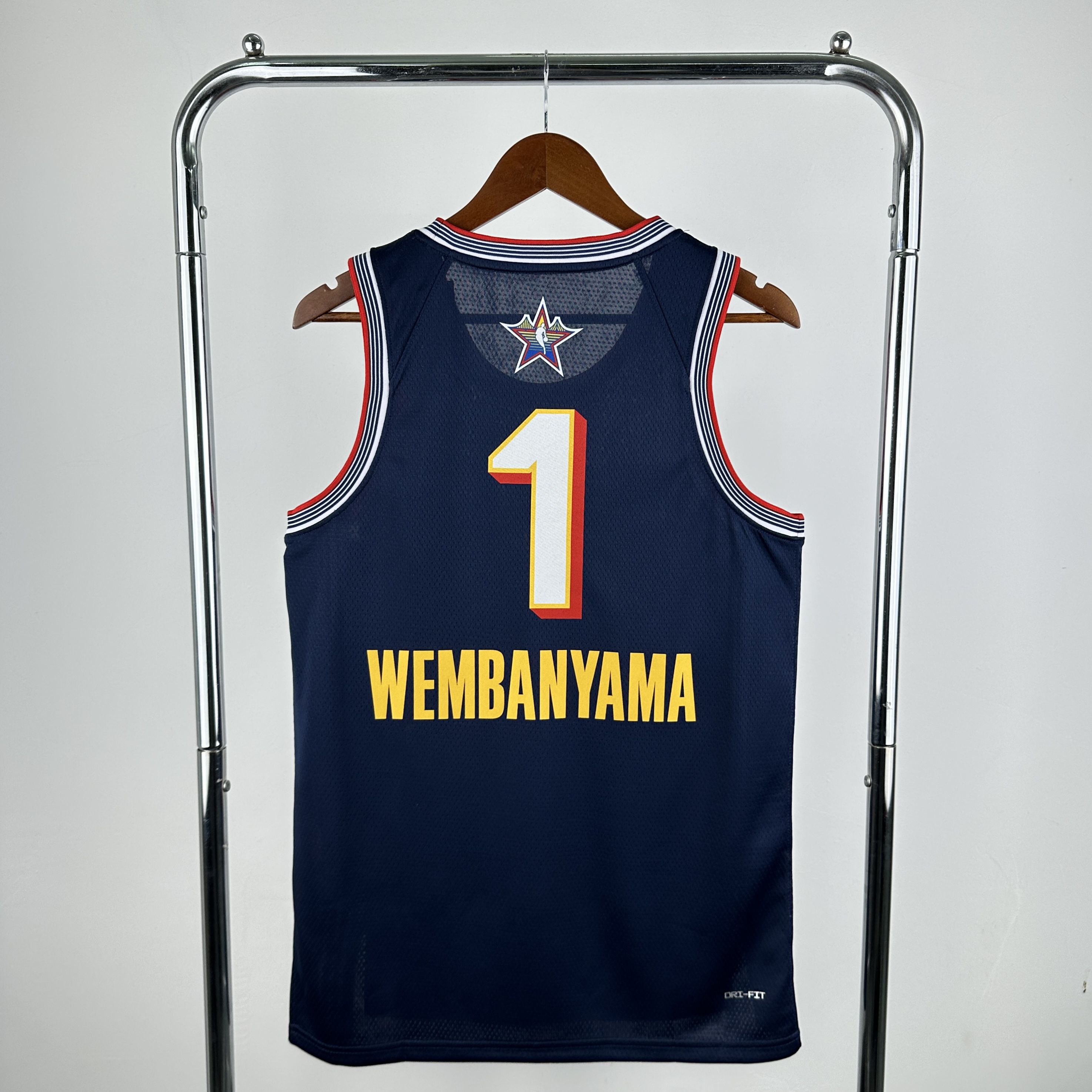Men 2025 All star 1 Wembanyama Drak Blue Jordan Edition NBA Jersey